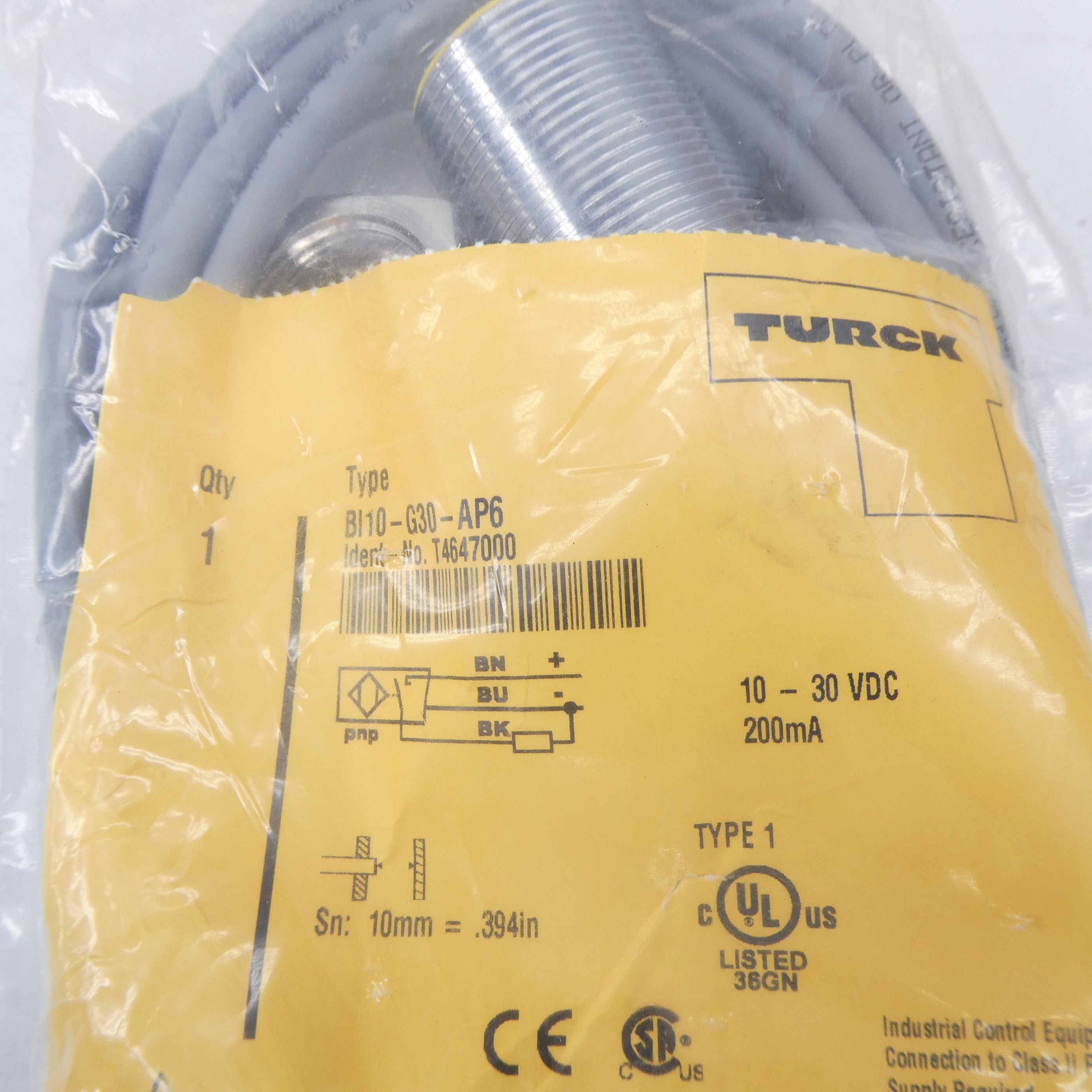 TURCK B1I0-G30-AP6 T4647000 10-30VDC NSMP