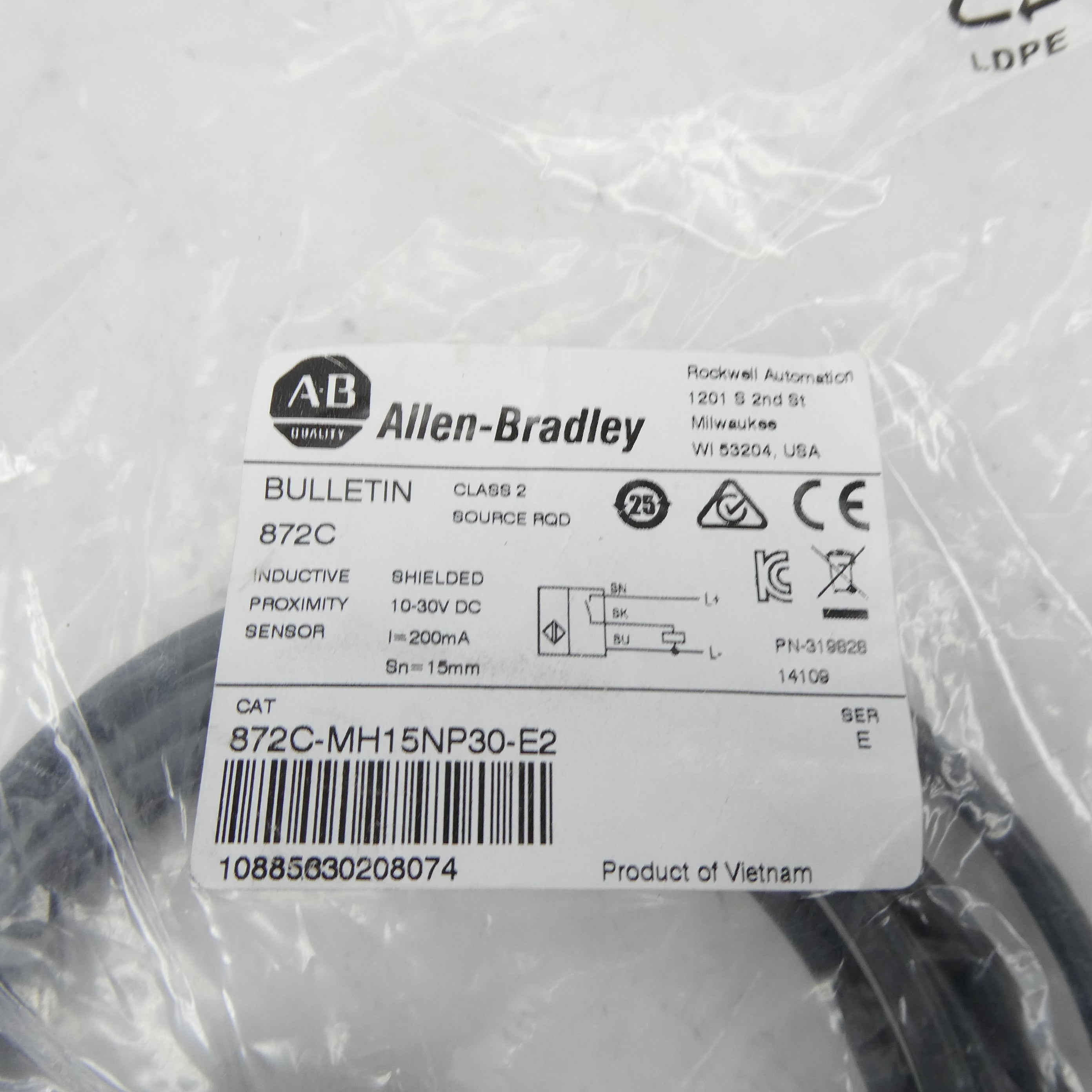 ALLEN BRADLEY 872C-MH15NP30-E2 SER. E 10-30VDC NSMP