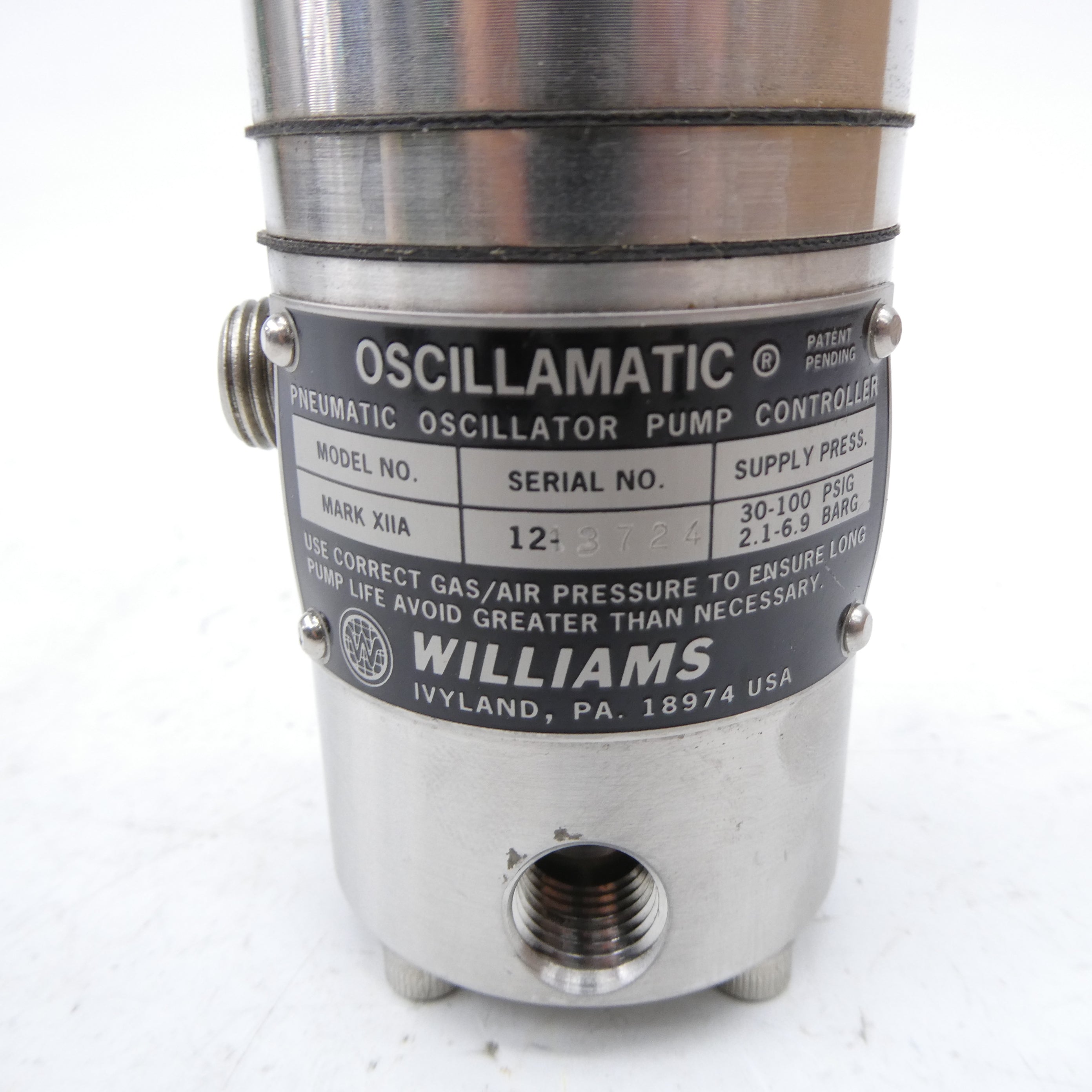 WILLIAMS 12-13724 30-100PSI NSNP