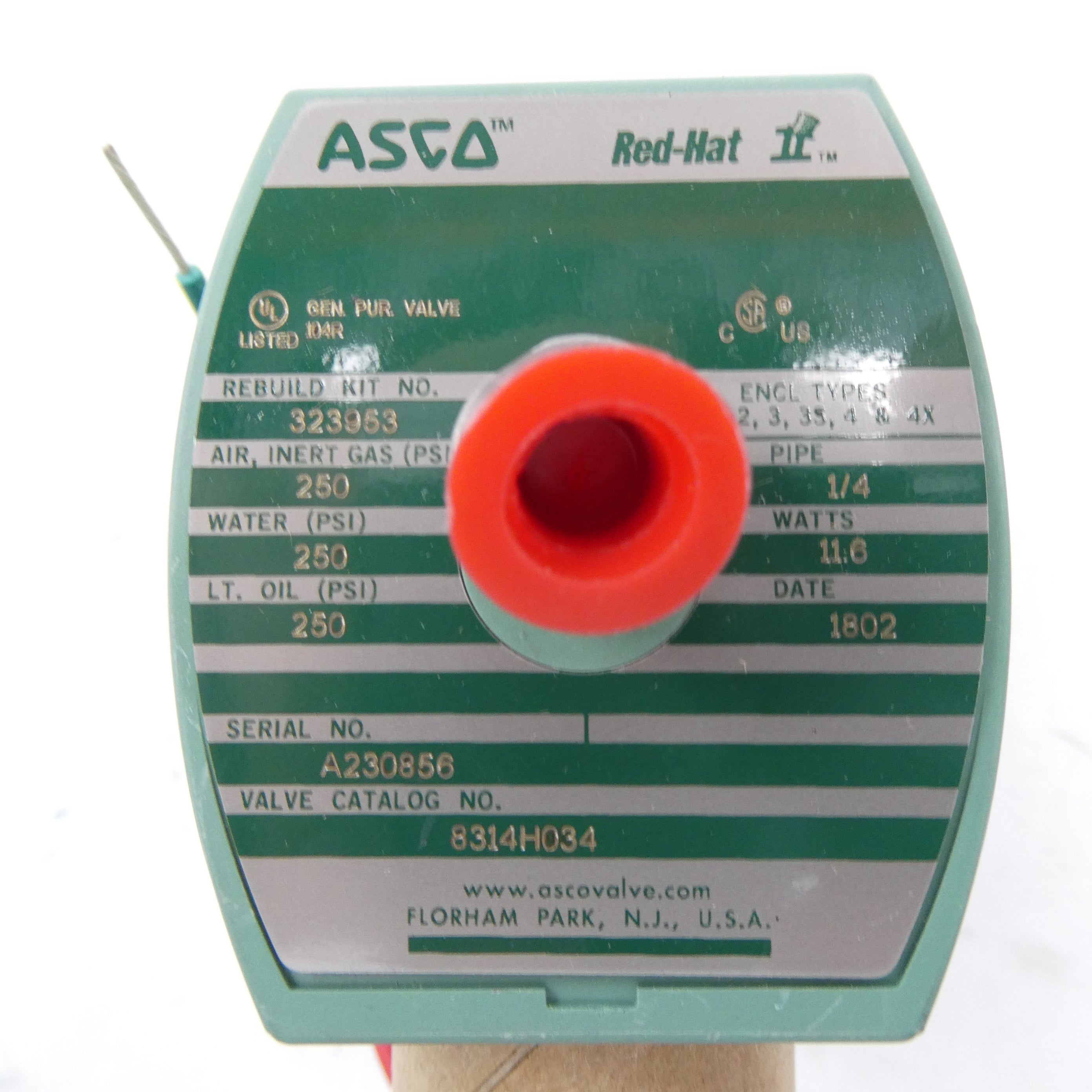 ASCO 8314H034 24VDC 250PSI 1/4" NSNP