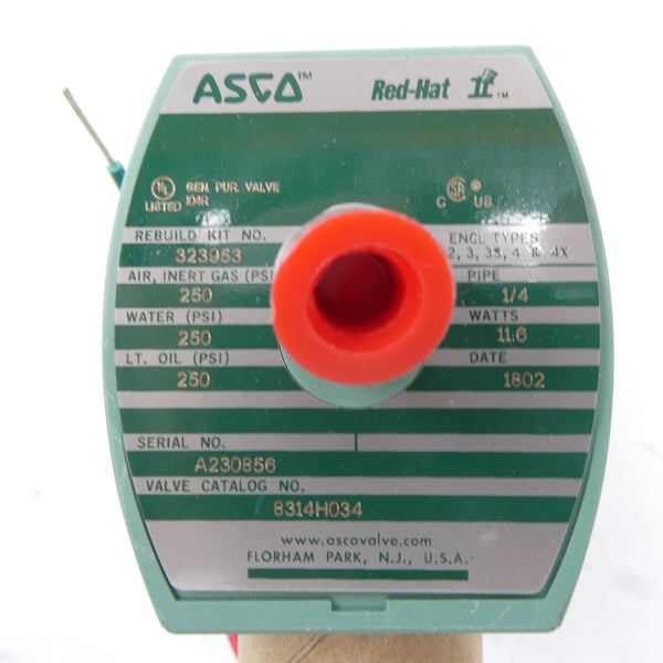 ASCO 8314H034 24VDC 250PSI 1/4" NSNP