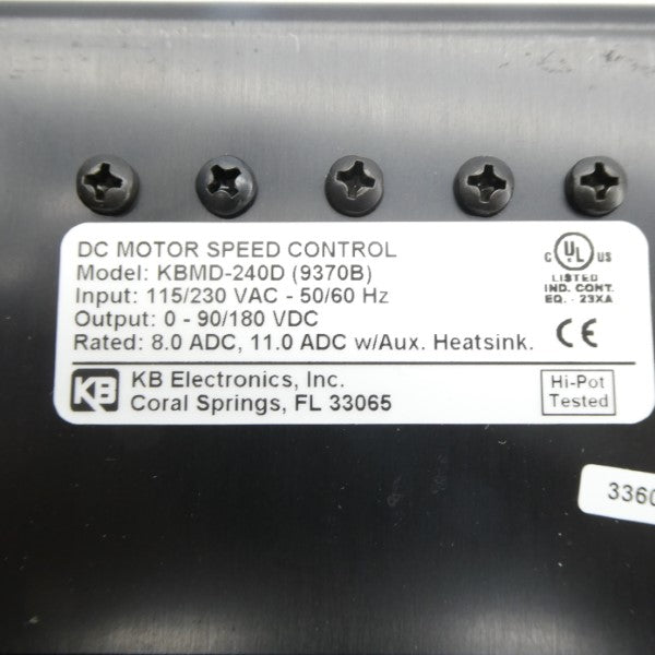 KB ELECTRONICS KBMD-240D 9370B 115/230VAC NSNP