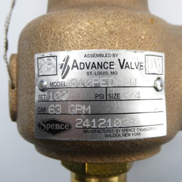 SPENCE 810PEDA-W 100PSI 3/4" NSNP