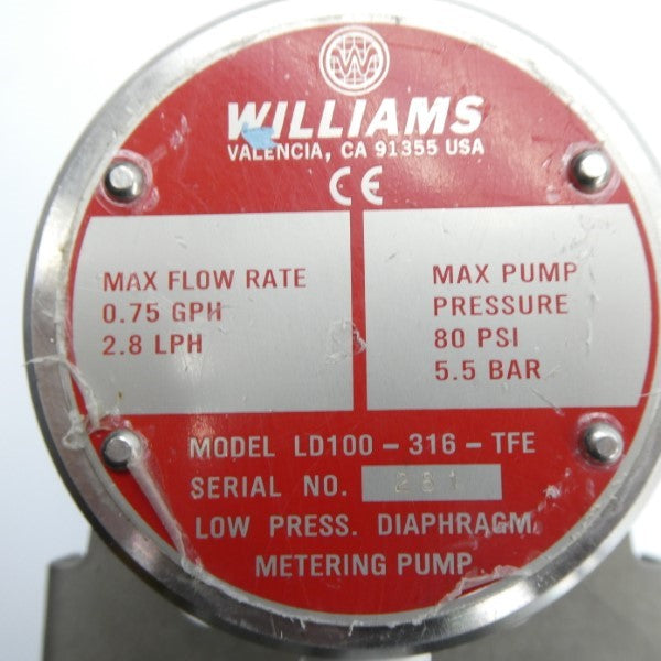 WILLIAMS LD100-316-TFE 80PSI NSNP