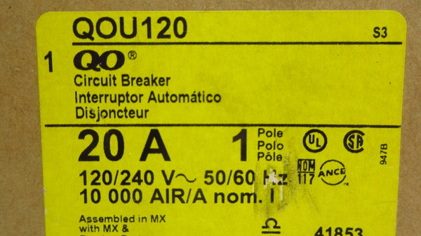 SQUARE D QOU120 120/240V 20A NSMP