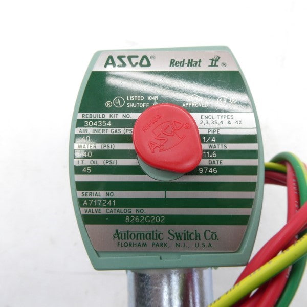 ASCO 8262G202 24VDC 40-45PSI 1/4" NSMP