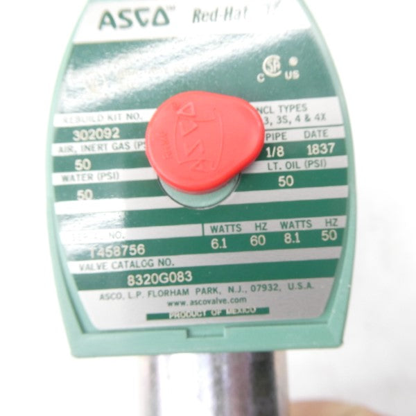 ASCO 8320G083 110/120V 50PSI 1/8" NSNP