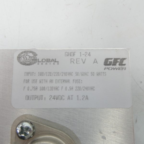 GLOBAL SERIES GHOF1-24 24VDC 1.2A REV. A NSNP