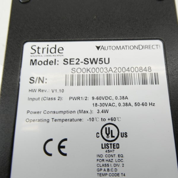AUTOMATION DIRECT SE2-SW5U 18-30VAC 0.38A NSNP