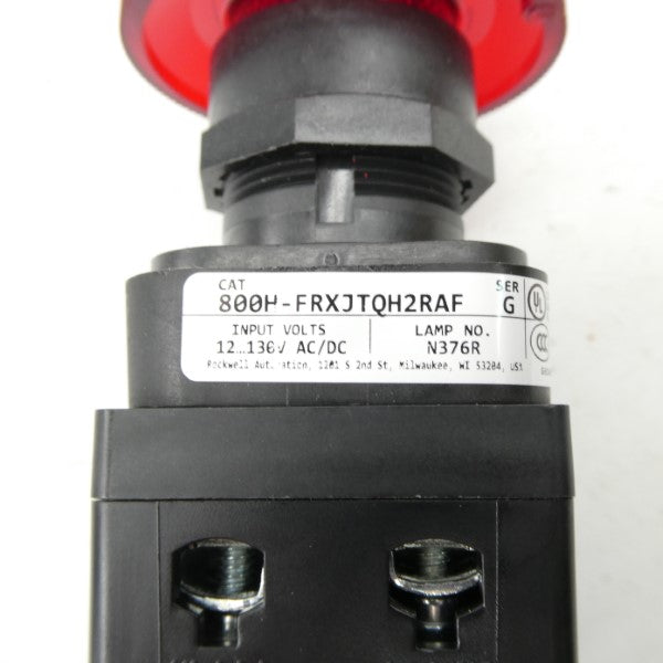 ALLEN BRADLEY 800H-FRXJTQH2RAF SER. G 12-130VAC/DC NSNP
