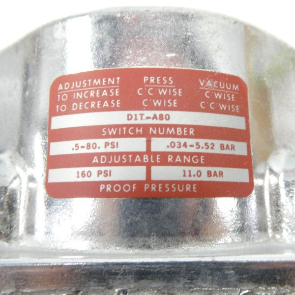 BARKSDALE DIT-A80 480VAC 3A .5-80PSI NSNP