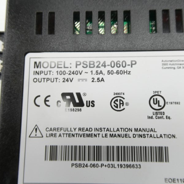 AUTOMATION DIRECT PSB24-060-P 100-240V 1.5A NSNP