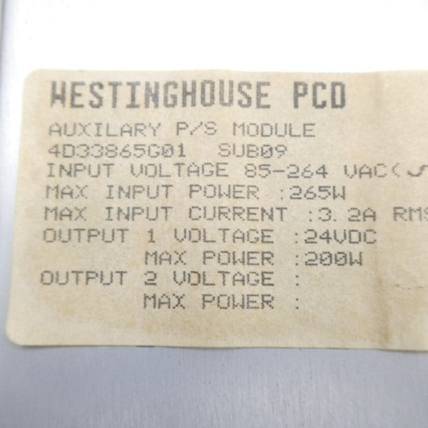 WESTINGHOUSE 4D33865G01 85-264VAC NSNP