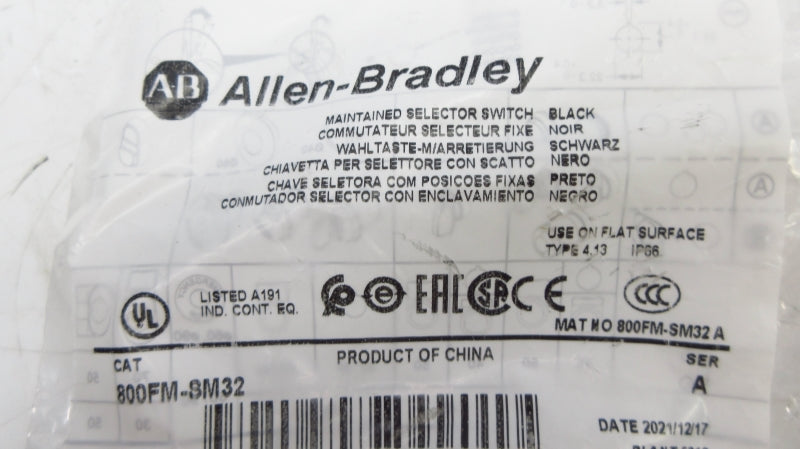 ALLEN BRADLEY 800FM-SM32 SER. A NSMP