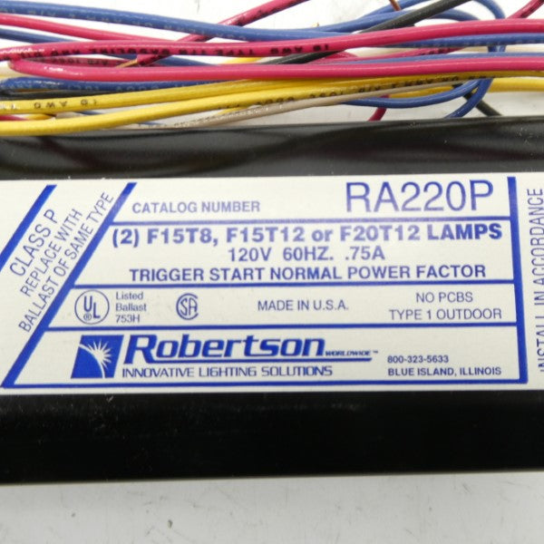 ROBERTSON RA220P 120V 0.75A NSNP