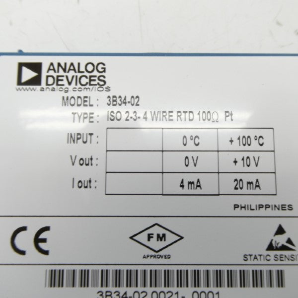 ANALOG DEVICES 3B34-02 10V NSNP