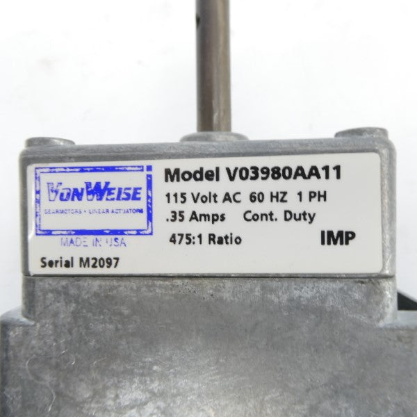 VONWEISE V03980AA11 115VAC 0.35A NSNP