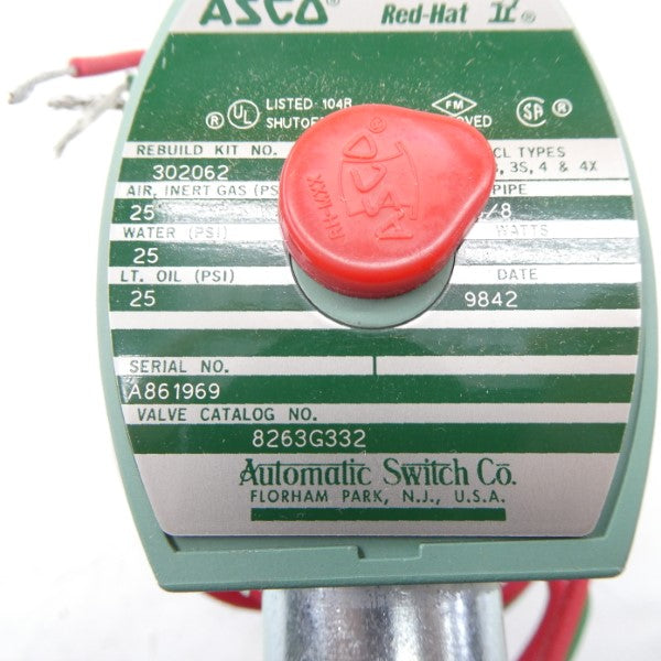 ASCO 8263G332 24VDC 25PSI 3/8" NSMP