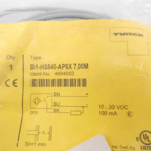 TURCK BI1-HS540-AP6X-7,00M 4604002 10-30VDC NSMP
