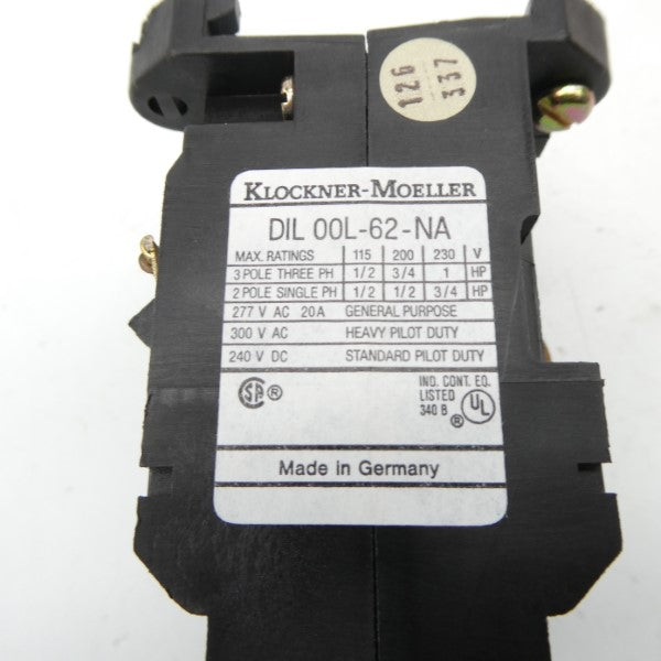 KLOCKNER MOELLER DIL00L-62-NA 190/220V NSMP