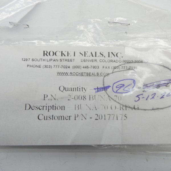 ROCKET SEALS 2-008-BUNA-70 (PKG OF 96) NSMP