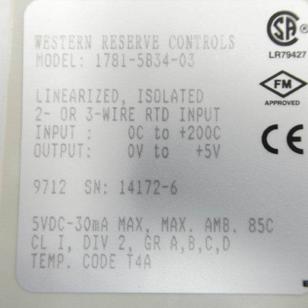 WRC 1781-5B34-03 5V NSNP