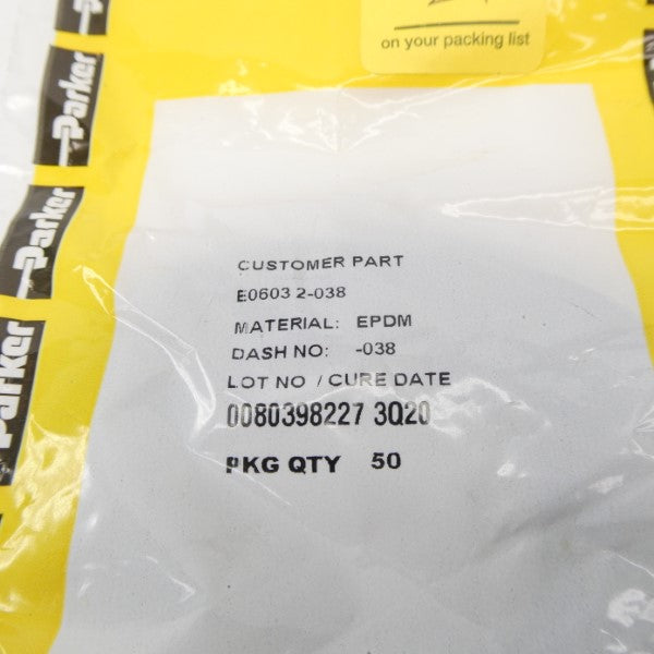 PARKER EPDM-038 (PKG OF 50) NSMP