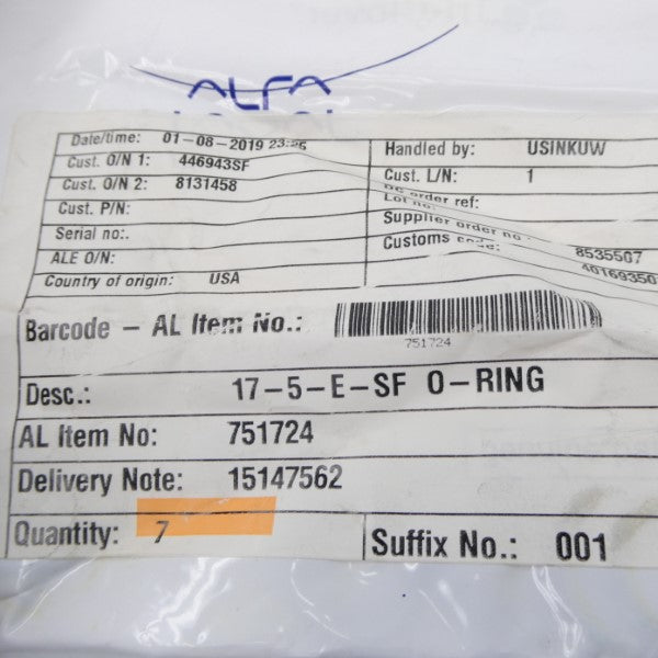 TRI-CLOVER 17-5-E-SF (PKG OF 7) NSMP