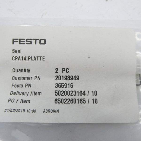 FESTO 365916 (PKG OF 2) NSMP