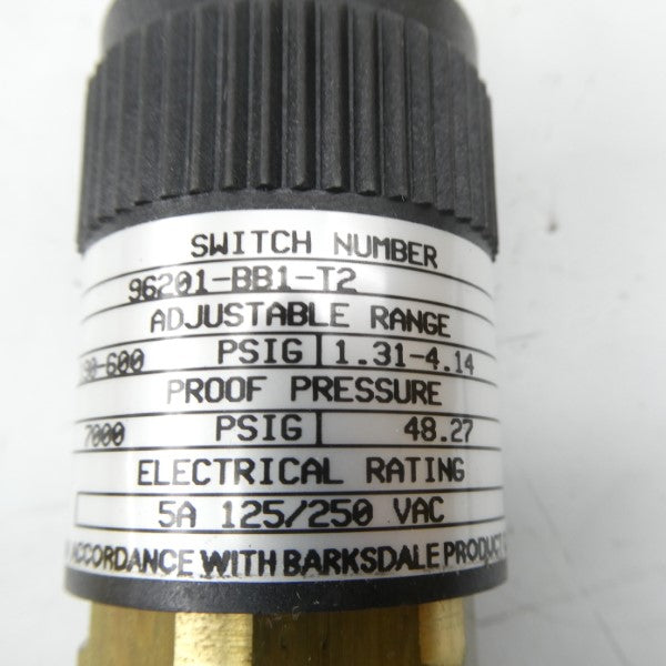 BARKSDALE 96201-BB1-T2 190-600PSI NSNP