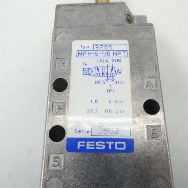 FESTO MFH-5-1/8-NPT 9765 116PSI NSMP