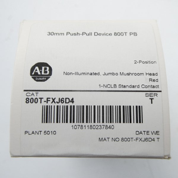 ALLEN BRADLEY 800T-FXJ6D4 SER. T (WH) NSFS