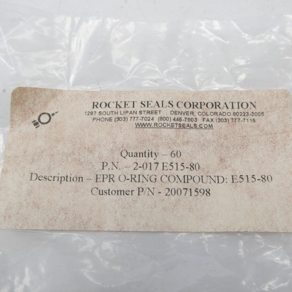 ROCKET SEALS 2-017E515-80 (PKG OF 60) NSMP