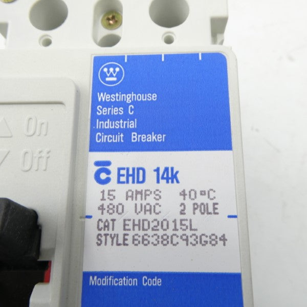WESTINGHOUSE EHD2015L SER. C 480VAC 15A NSMP