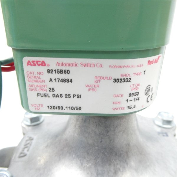 ASCO 8215B60 110/120V 25PSI 1-1/4" NSNP