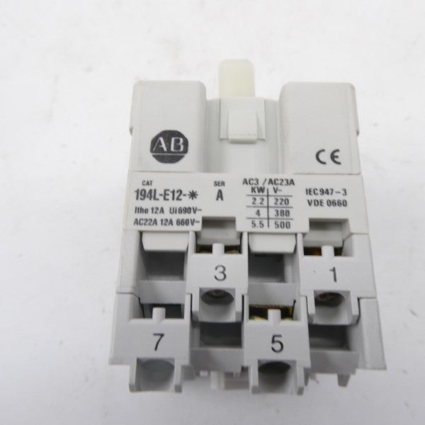 ALLEN BRADLEY 194L-E12-1753 SER. A 690V 12A NSNP