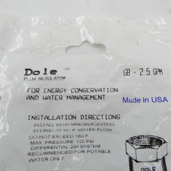 DOLE GB-2.5GPM 125PSI NSMP