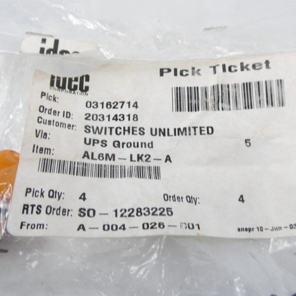 IDEC AL6M-LK2-A (PKG OF 2) NSMP