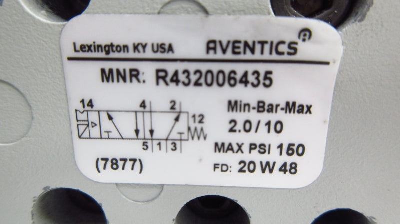 AVENTICS R432006435 120VAC 150PSI UNMP