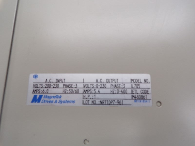 MAGNETEK IL705 200-230VAC 6.0A NSNP