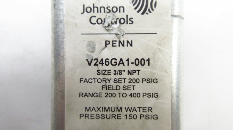 JOHNSON CONTROLS V246GA1-001 200-400PSI 3/8" UNMP