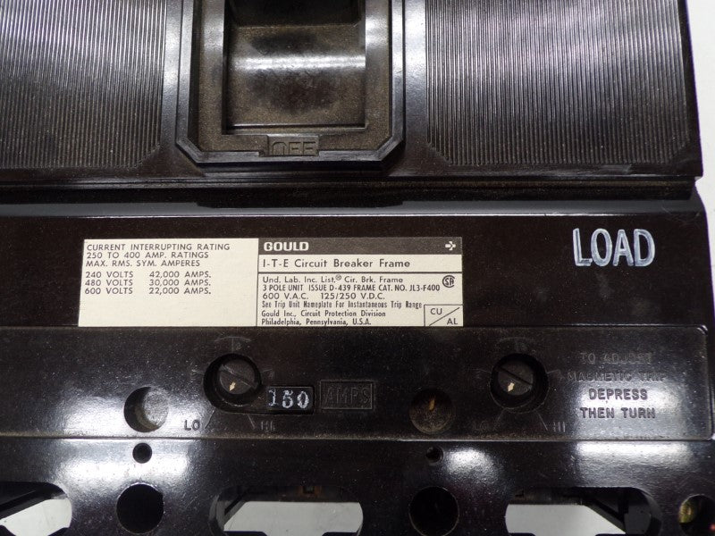 GOULD JL3-F400 600VAC 150A NSNP