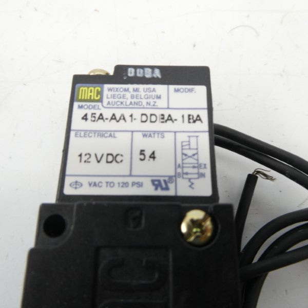 MAC 45-AA1-DDBA-1BA 12VDC 120PSI NSMP