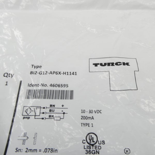 TURCK BI2-G12-AP6X-H1141 4606595 10-30VDC NSMP
