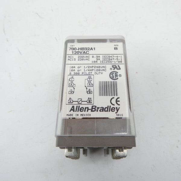 ALLEN BRADLEY 700-HB32A1 SER. B 120VAC 10A (GY/BL) NSMP