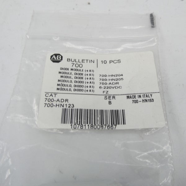 ALLEN BRADLEY 700-ADR SER. B 6-220VDC (PKG OF 4) NSMP