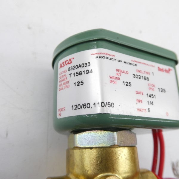 ASCO 8320A033 110/120V 125PSI 1/4" NSNP