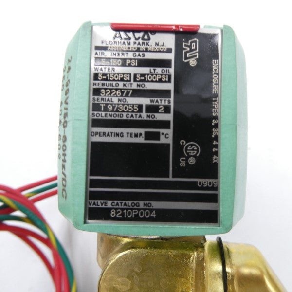 ASCO 8210P004 24VDC 5-150PSI NSNP