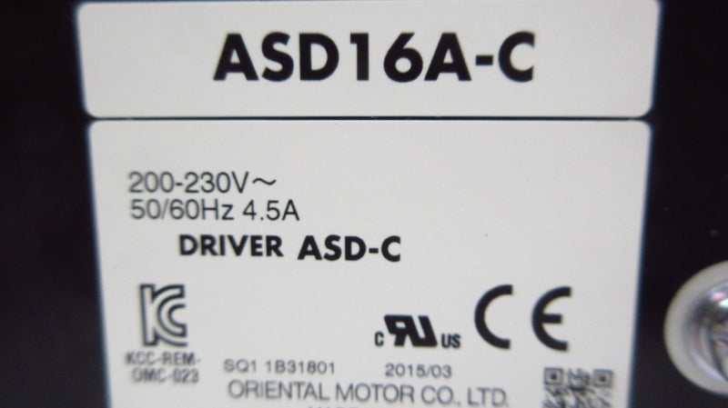 ORIENTAL MOTOR AS98AC-T10 3.41VDC 1.1A NSMP