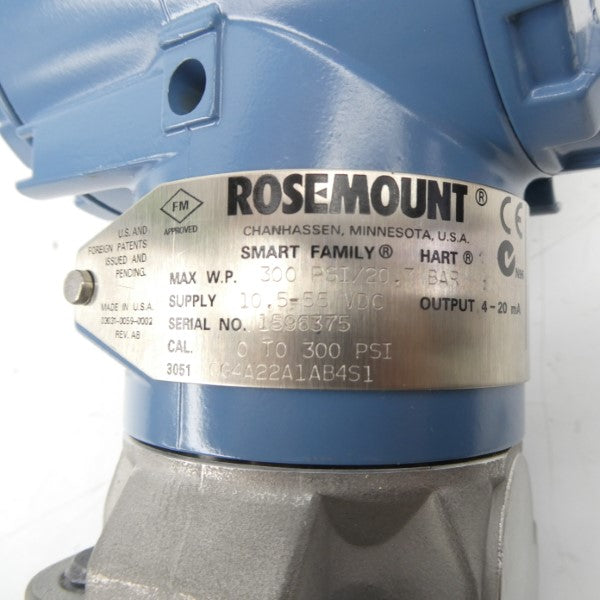 ROSEMOUNT 3051CG4A22A1AB4S1 10.5-55VDC 300PSI NSNP
